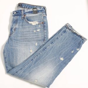 Abercrombie & Fitch Blue Ames Low Rise Slim Boyfriend Ripped Jeans Size 27/4